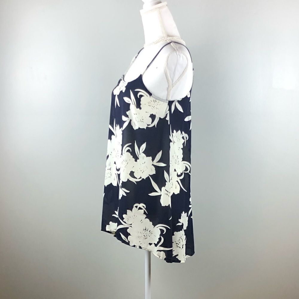Blue White Floral Top Spaghetti… - Picture 3 of 8